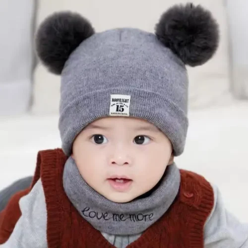 Unisex Beanie Baby Hat and Scarf Kids Hat and Scarf